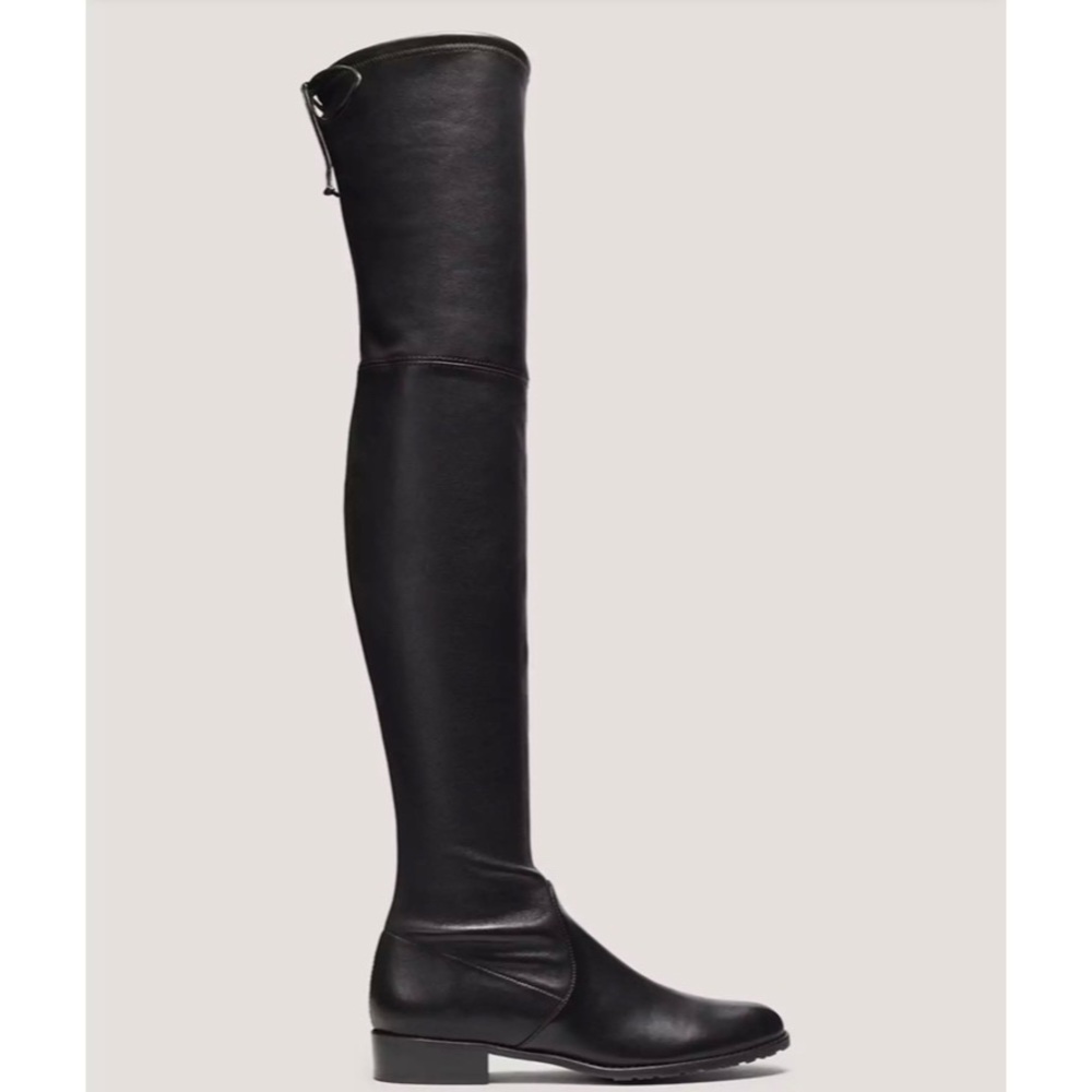 NIB Stuart Weitzman | black stretch nappa Leather lowland boots